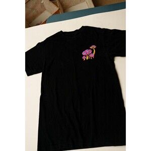 ALAB Magic mushrooms wizard black light glow t-shirt tee shirt small